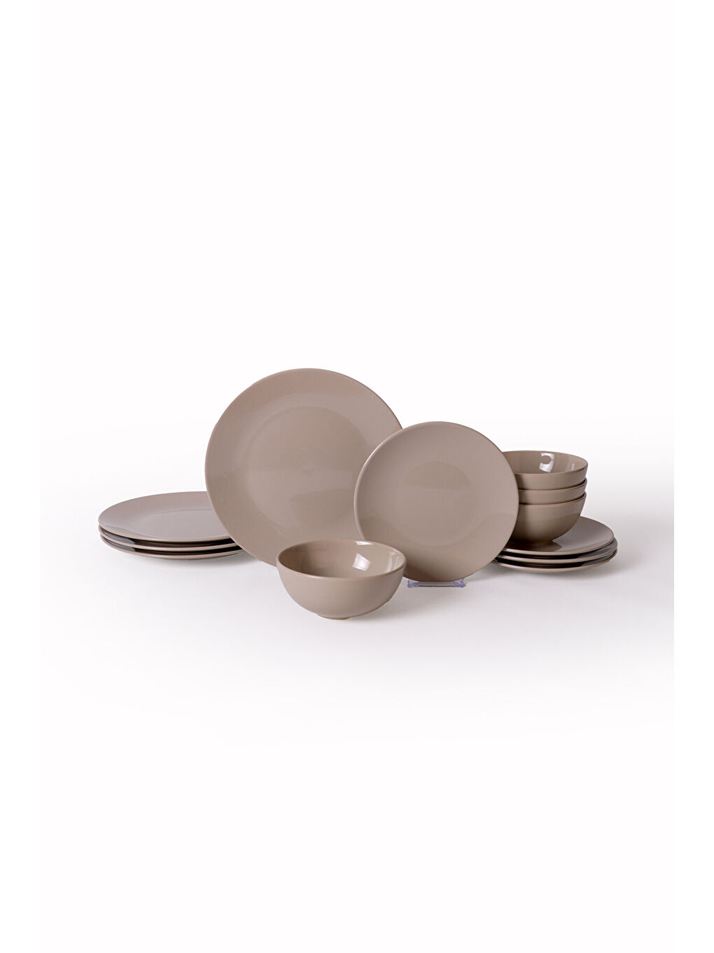 Kahverengi Taupe Kera Yemek Takımı 12 Parça 4 Kişilik-5