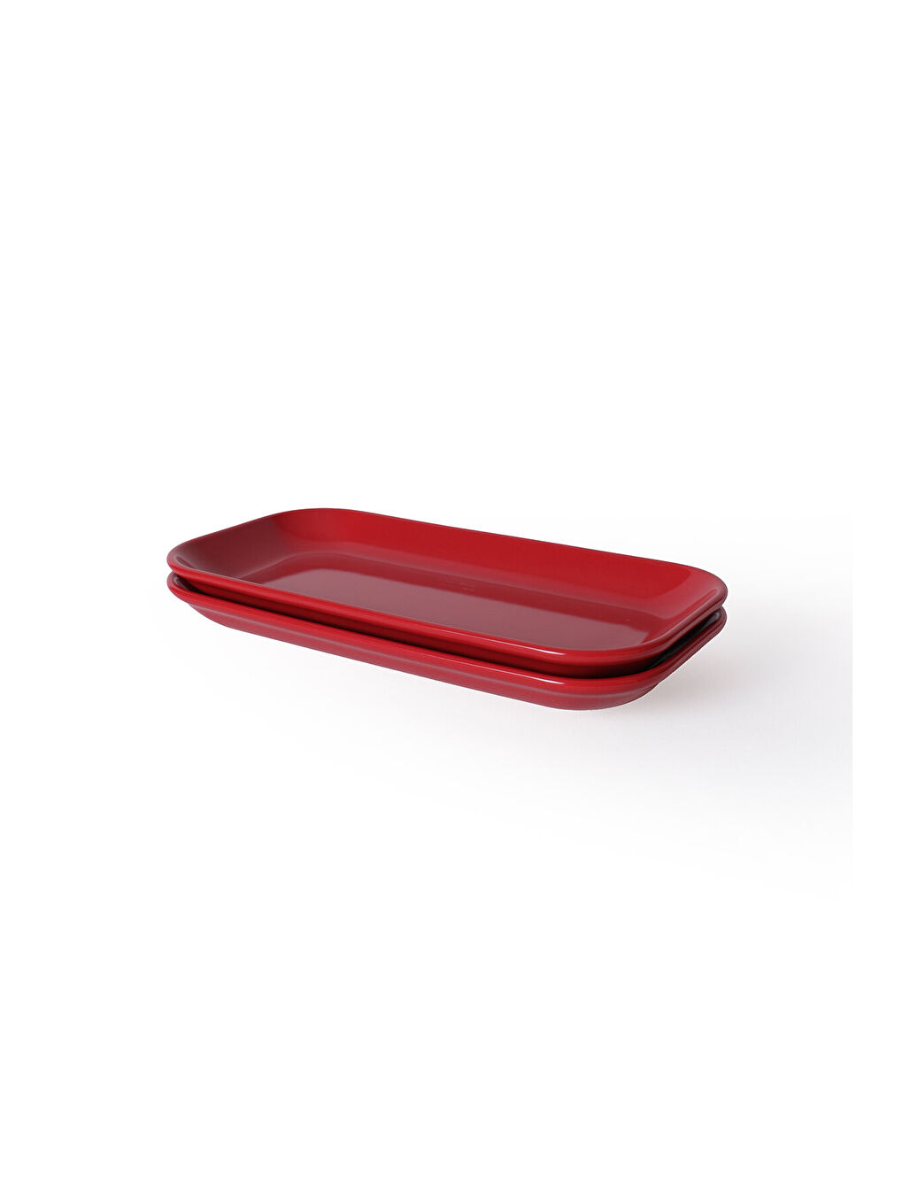 Kırmızı Pergamon Kayık Tabak 26 Cm 2 Adet-4
