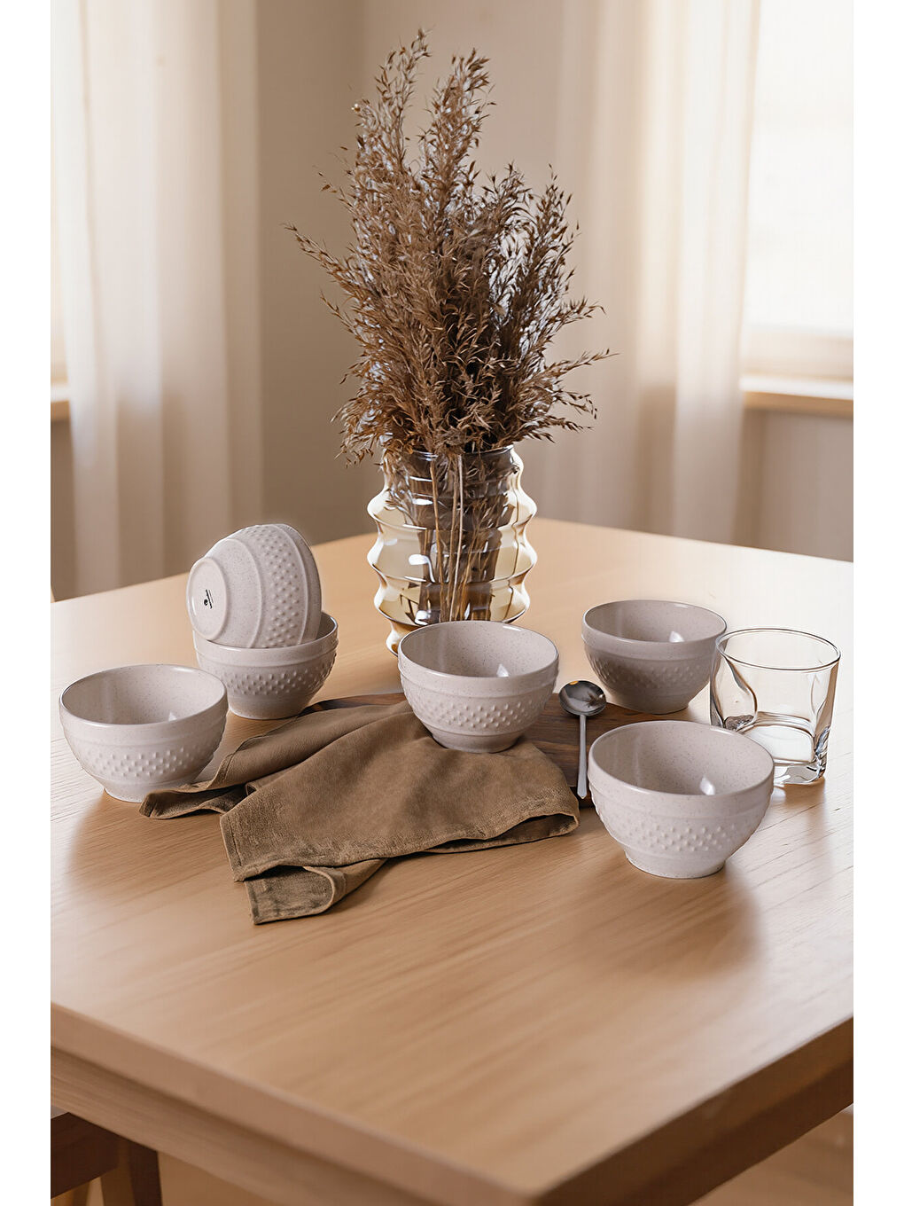 Ekru Reaktif Krem Rice Kase 11 Cm 6 Adet-3