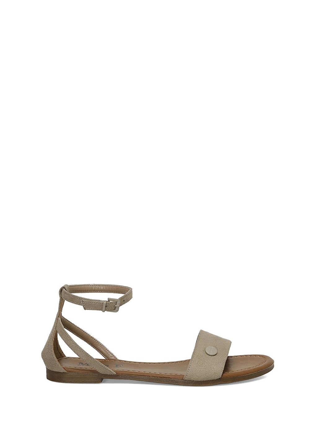 DS24014 4FX Bej Kadın Düz Sandalet