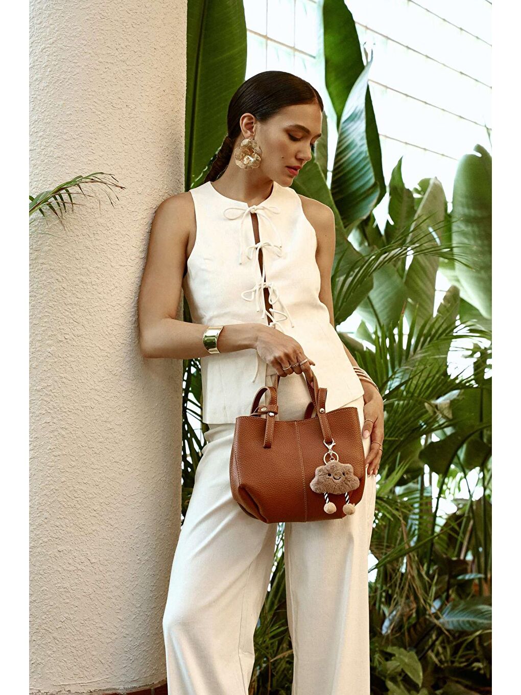 Kahverengi Celeste Kadın El ve Omuz Çantası