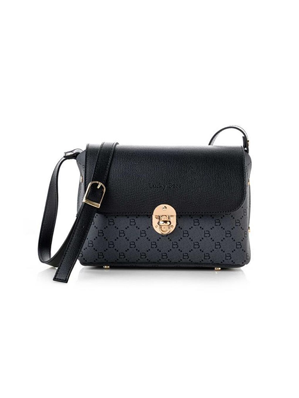 Siyah Kadın Çapraz Askılı El ve Omuz Çantası