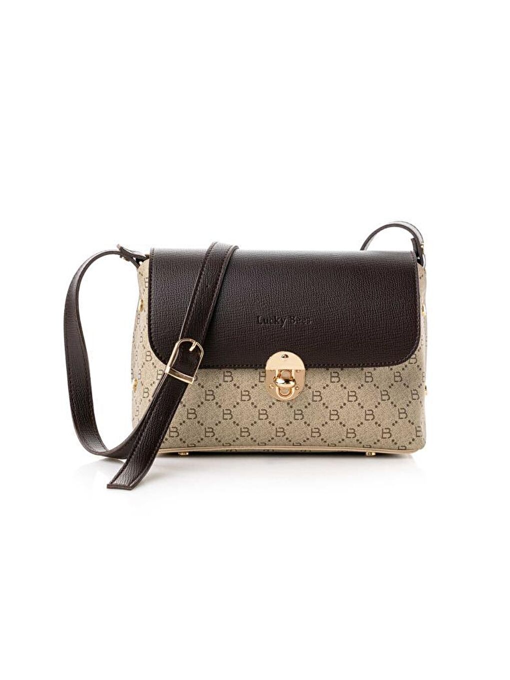 Ekru Kadın Çapraz Askılı El ve Omuz Çantası