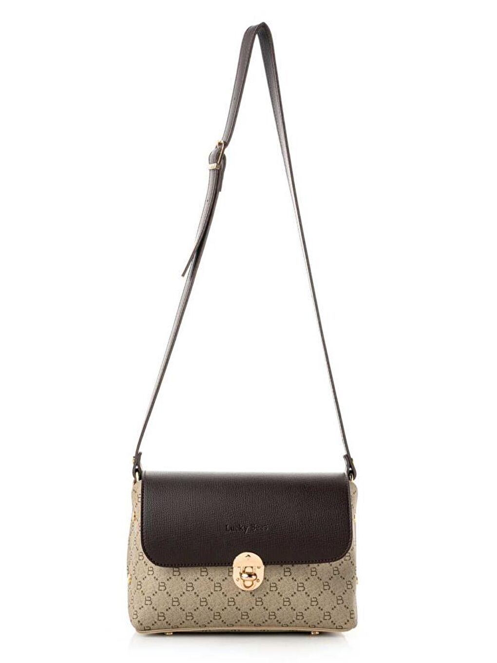 Ekru Kadın Çapraz Askılı El ve Omuz Çantası-1