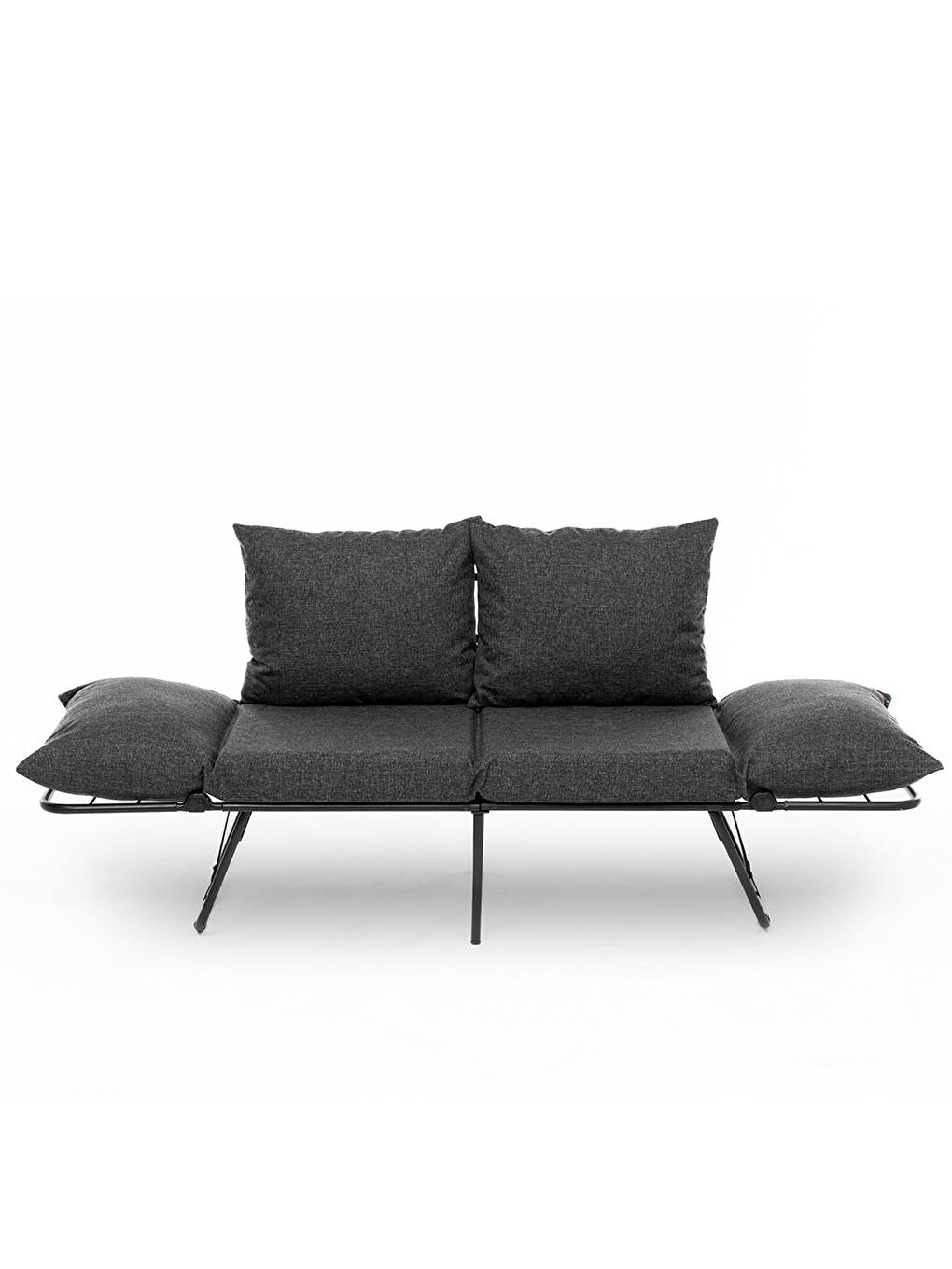 Viper İkili Katlanır Yataklı Koltuk Keten Koyu Gri-2