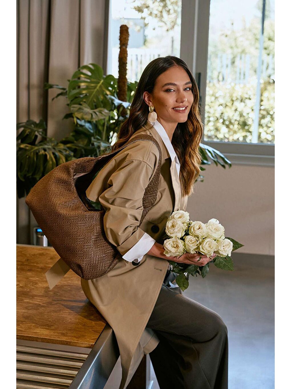 Kahverengi Kadın El ve Omuz Çantası-2