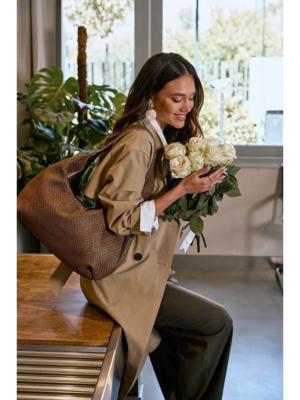 Kahverengi Kadın El ve Omuz Çantası-4