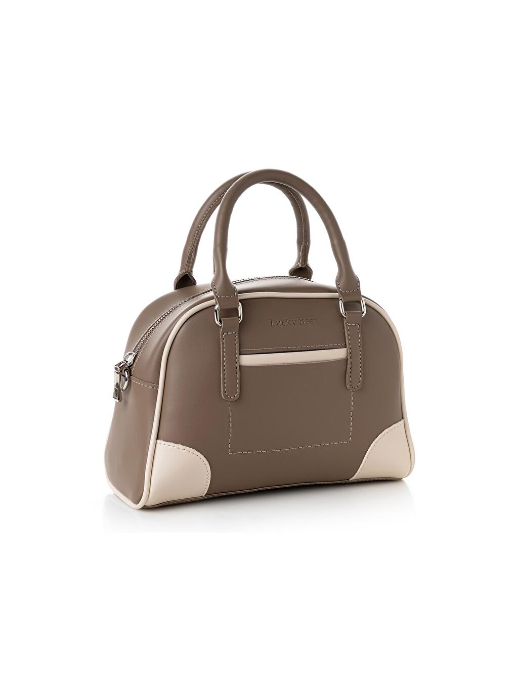 Bej Kadın Çapraz Askılı El ve Omuz Çantası-2