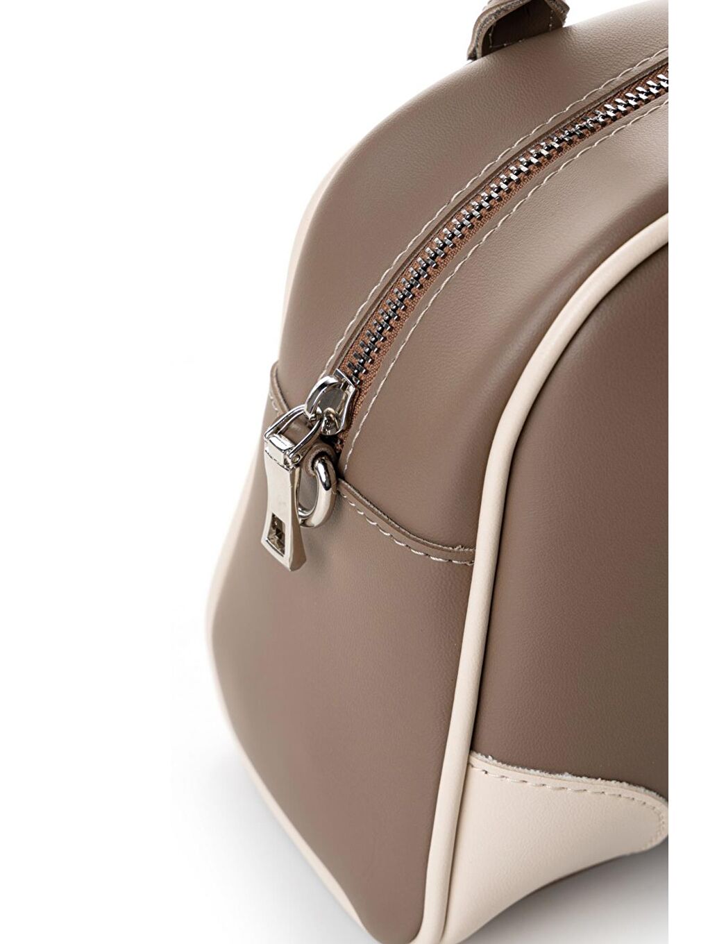 Bej Kadın Çapraz Askılı El ve Omuz Çantası-5
