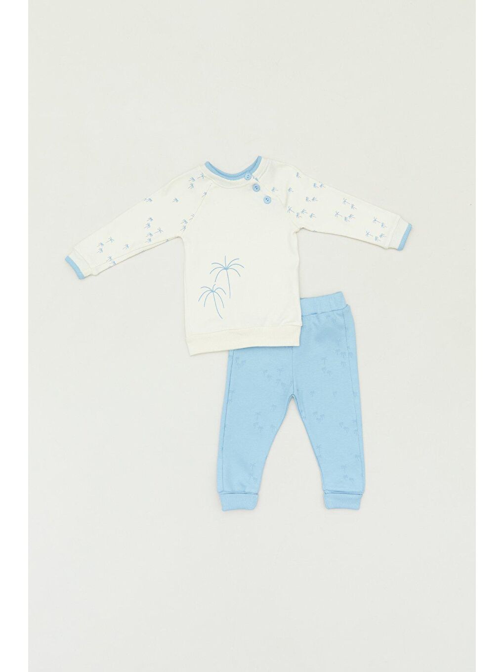 Mavi Baskılı Bisiklet Yaka Erkek Çocuk Takım