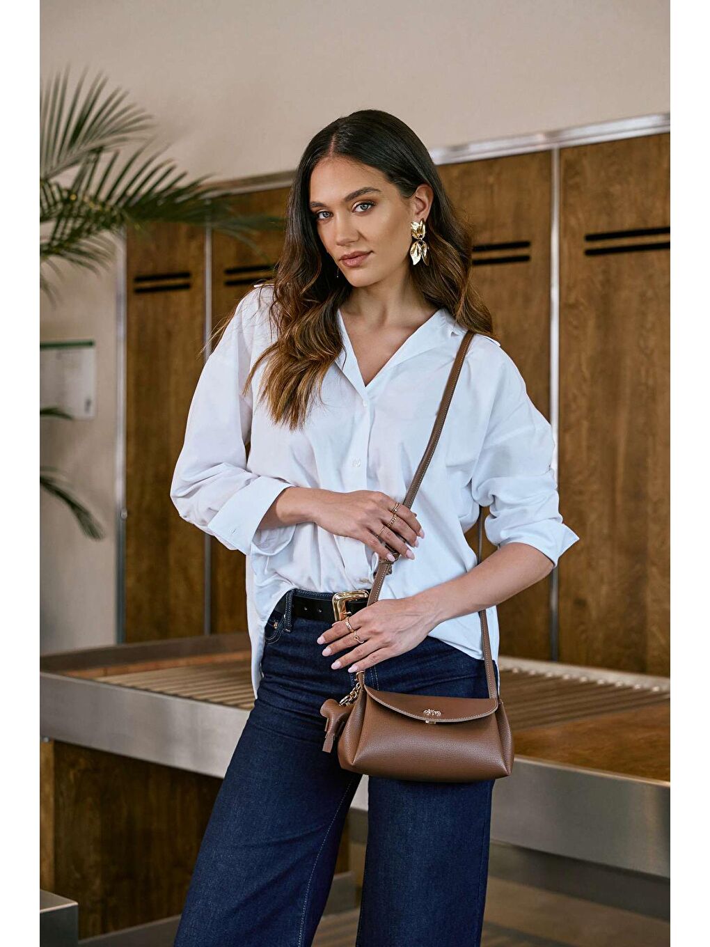 Kahverengi Ava Kadın El ve Omuz Çantası-1