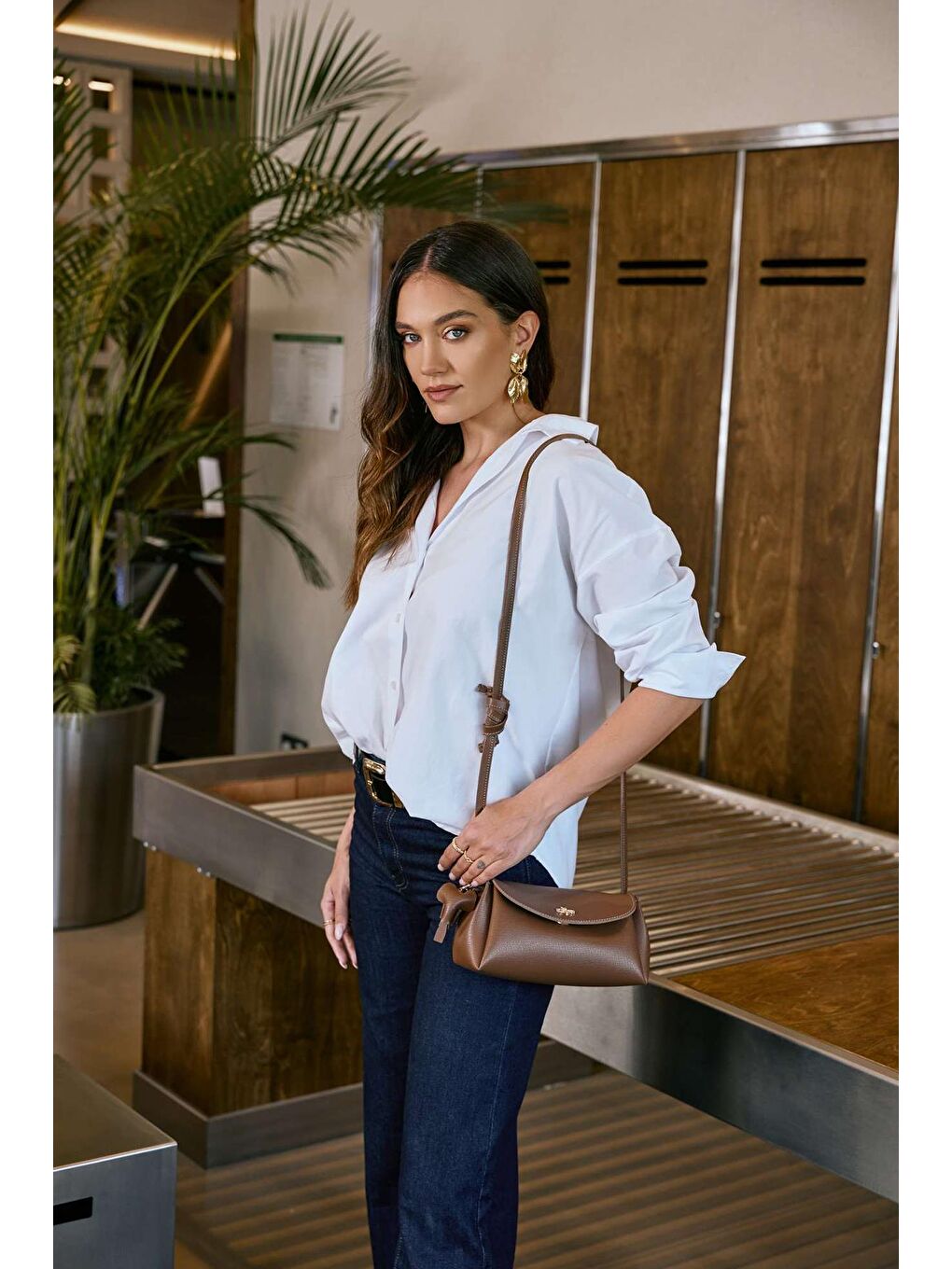 Kahverengi Ava Kadın El ve Omuz Çantası-2