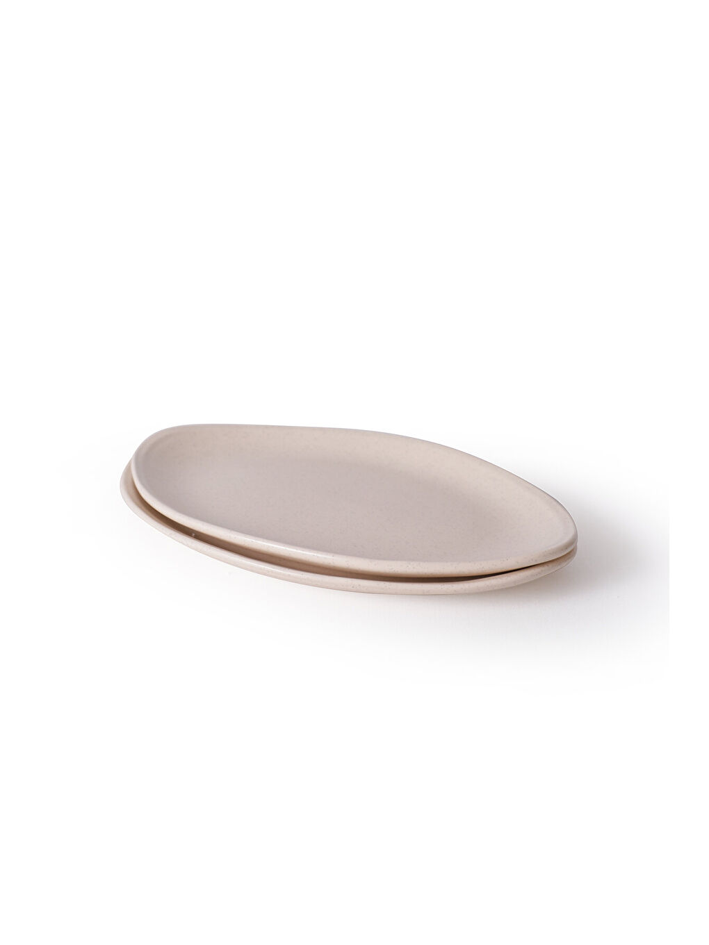Ekru Mat Krem Bloom Kayık Tabak 31 Cm 2 Adet-4