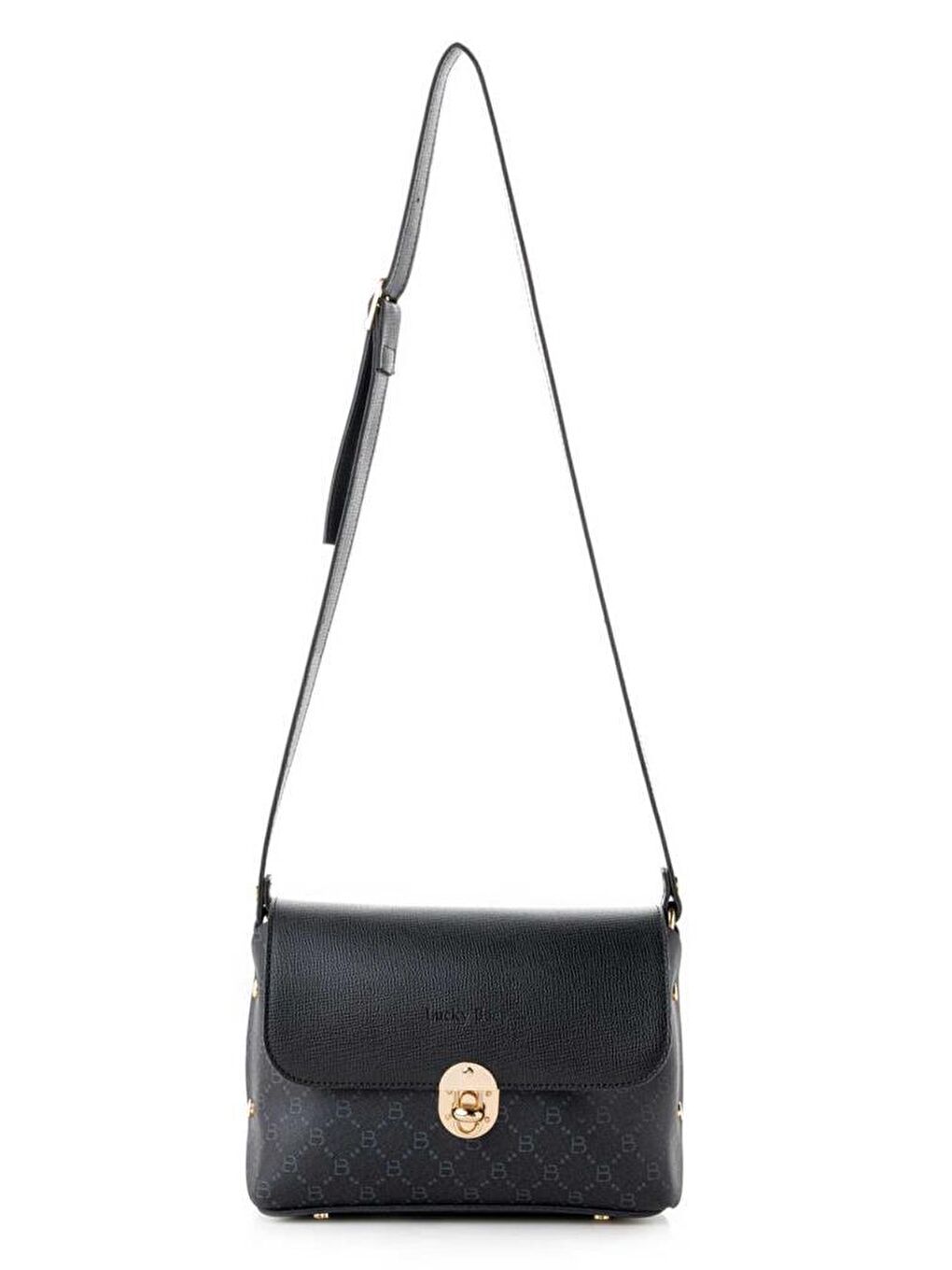 Siyah Kadın Çapraz Askılı El ve Omuz Çantası-1