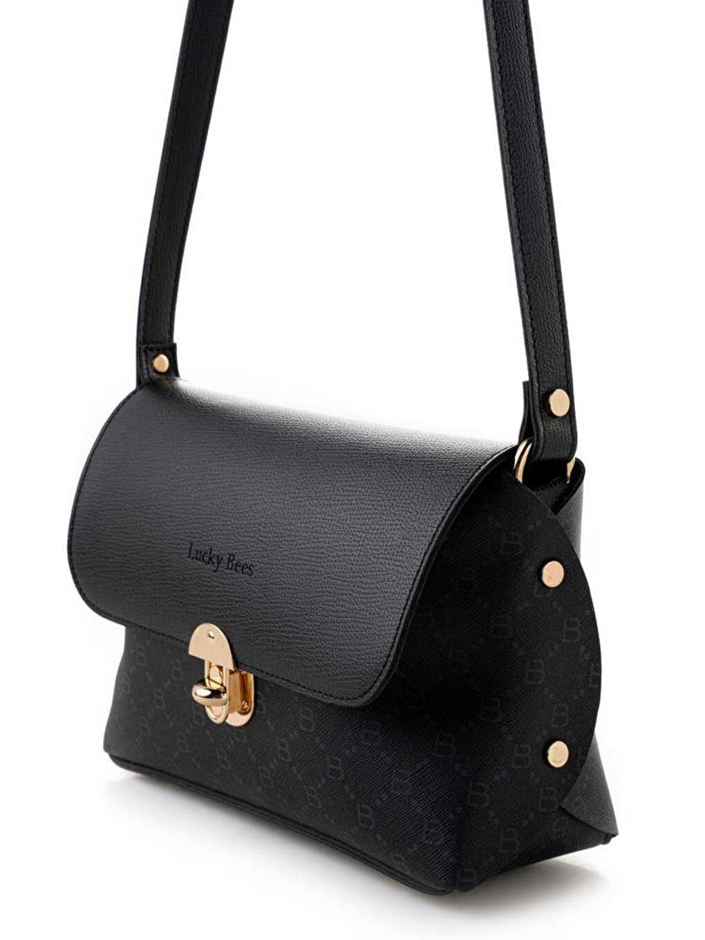 Siyah Kadın Çapraz Askılı El ve Omuz Çantası-4