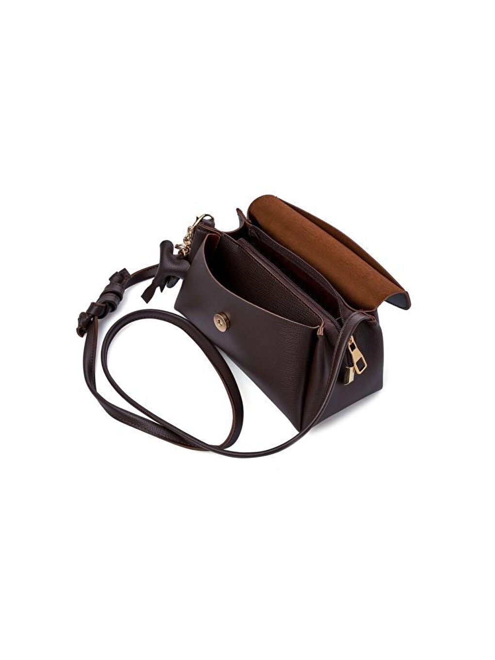 Kahverengi Ava Kadın El ve Omuz Çantası-5