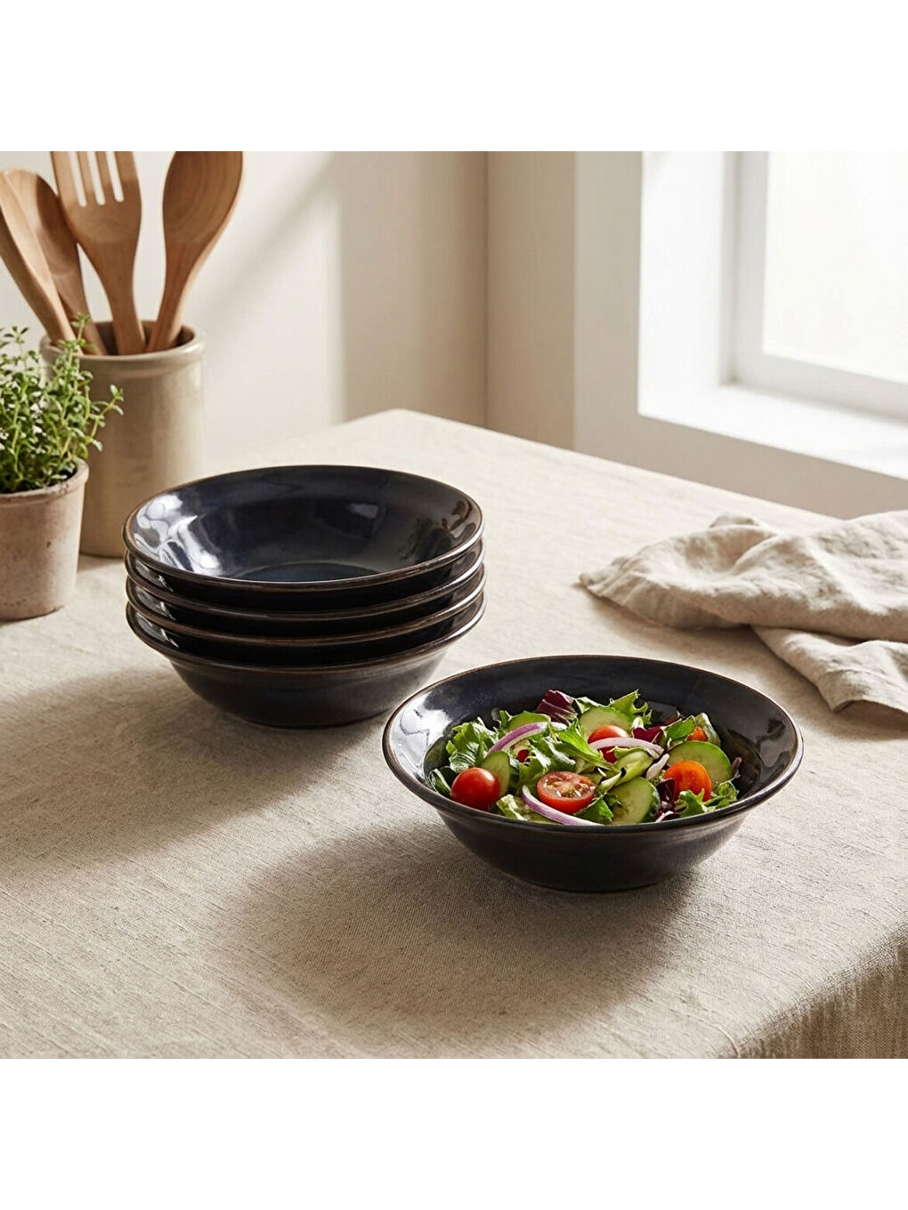 Ekru Güral 6 Adet 15 Cm Çorba Kasesi Reaktif Oasis Vr 1131-3