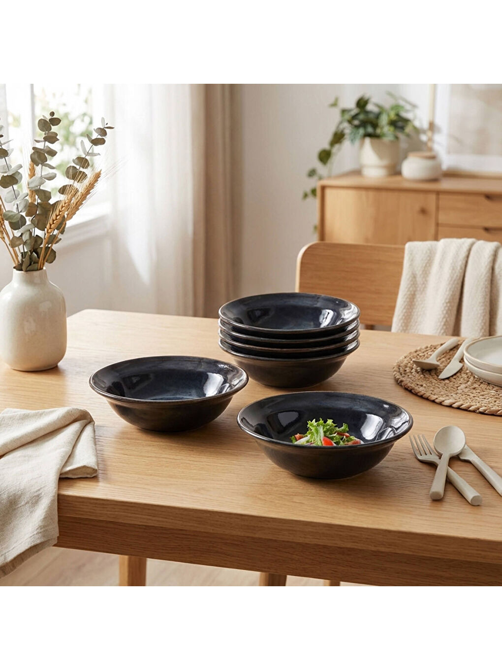 Ekru Güral 6 Adet 15 Cm Çorba Kasesi Reaktif Oasis Vr 1131-4