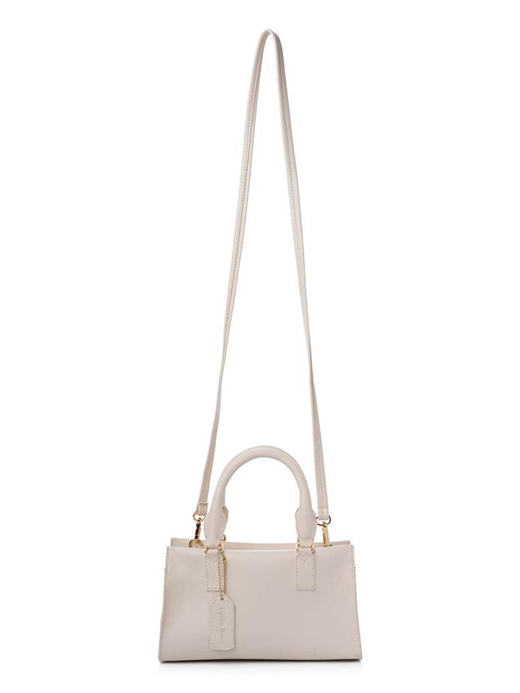 Ekru Vivien Kadın El ve Omuz Çantası-5