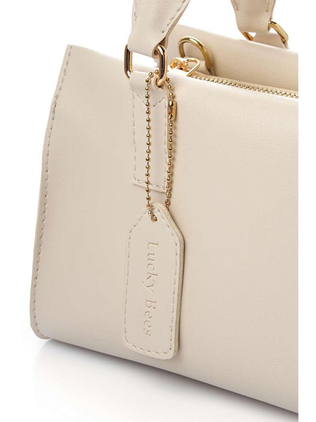 Ekru Vivien Kadın El ve Omuz Çantası-9