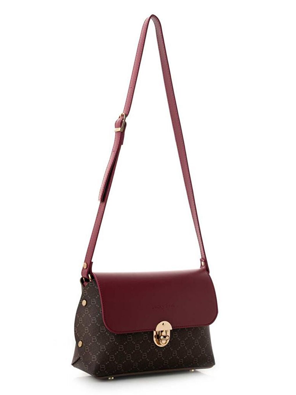 Bordo Kadın Çapraz Askılı El ve Omuz Çantası-2