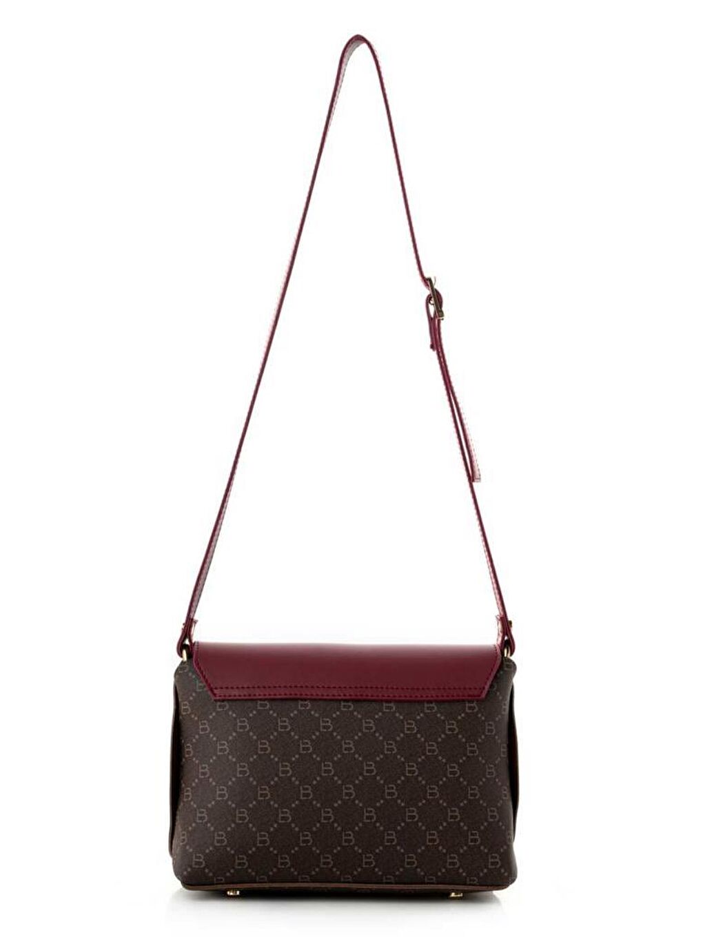 Bordo Kadın Çapraz Askılı El ve Omuz Çantası-3