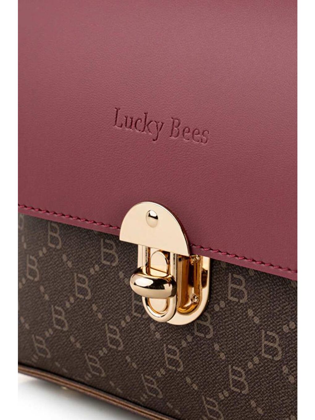 Bordo Kadın Çapraz Askılı El ve Omuz Çantası-5