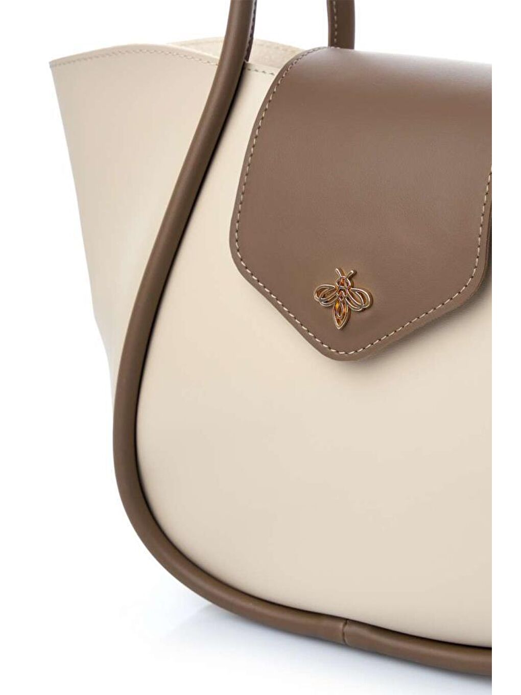 Ekru Greta Kadın El ve Omuz Çantası-3