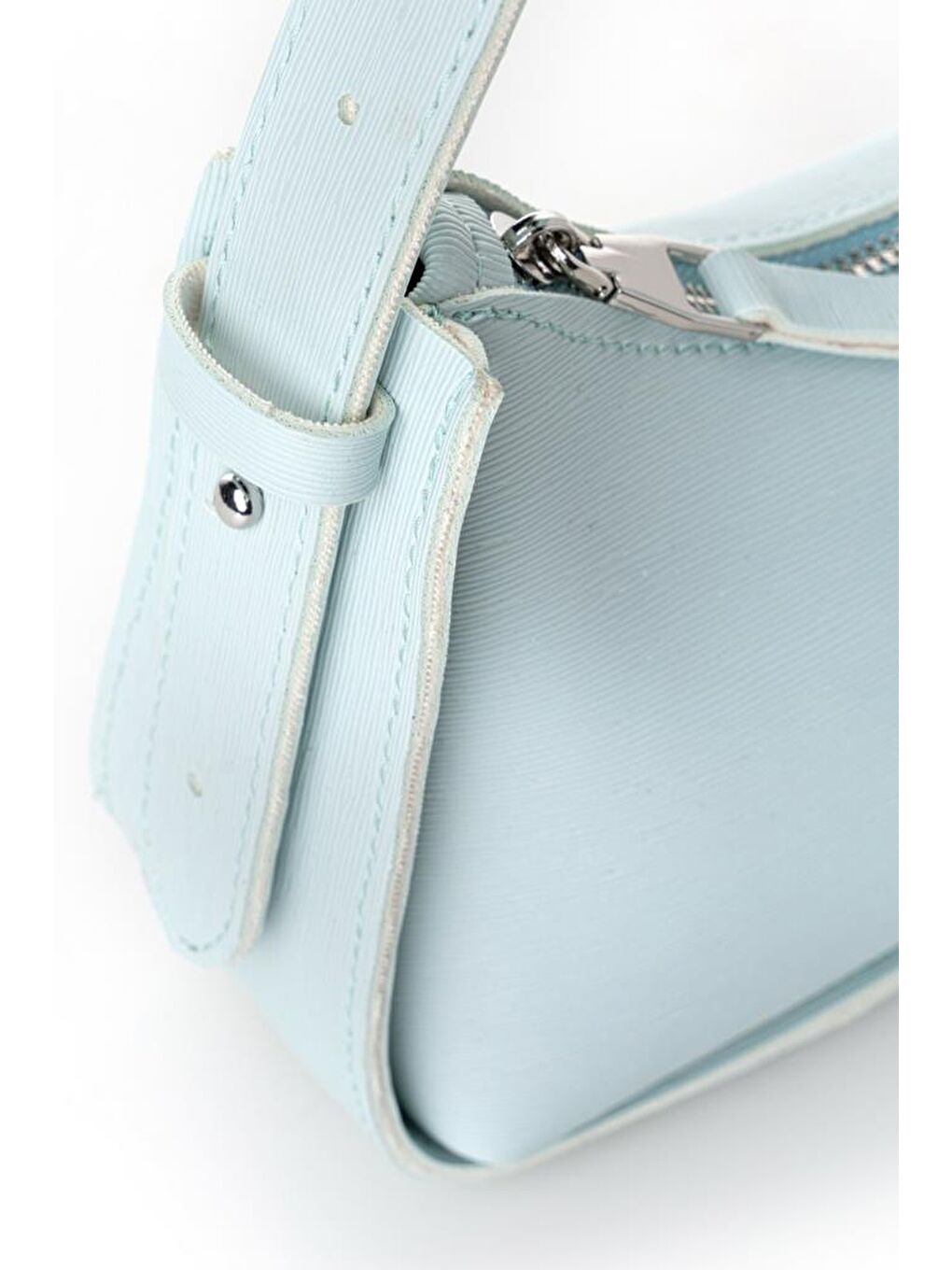 Mavi Mini Baget Kadın El ve Omuz Çantası-2