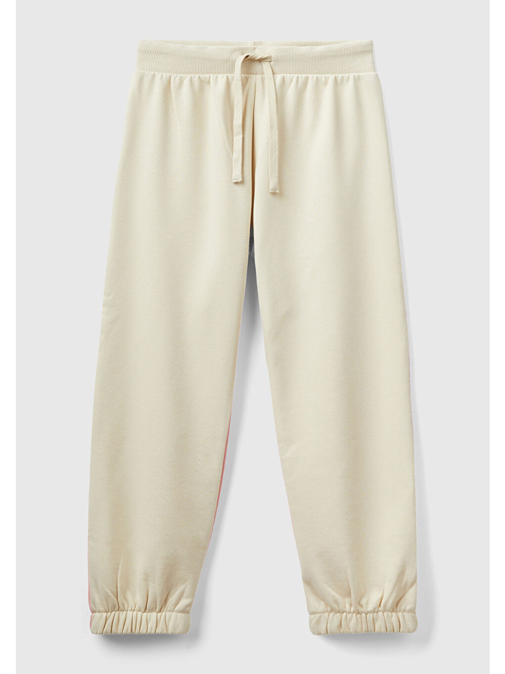 Kız Çocuk Bej Renk Bloklu Eşofman Altı