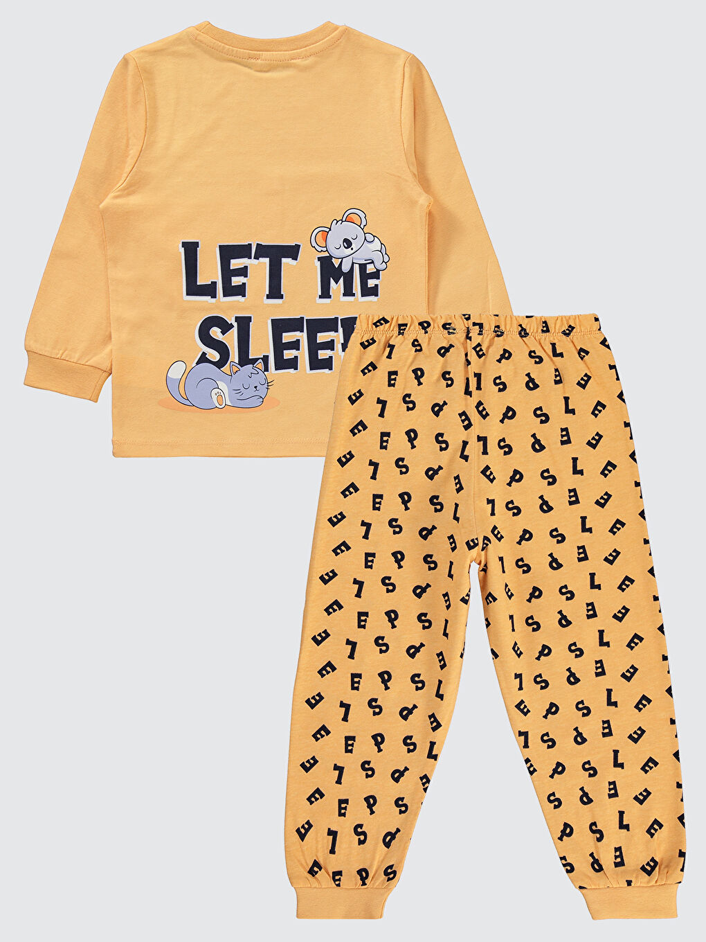 Pembe Girls Kız Çocuk Pijama Takımı 2-5 Yaş Yumuşak Şeftali-1