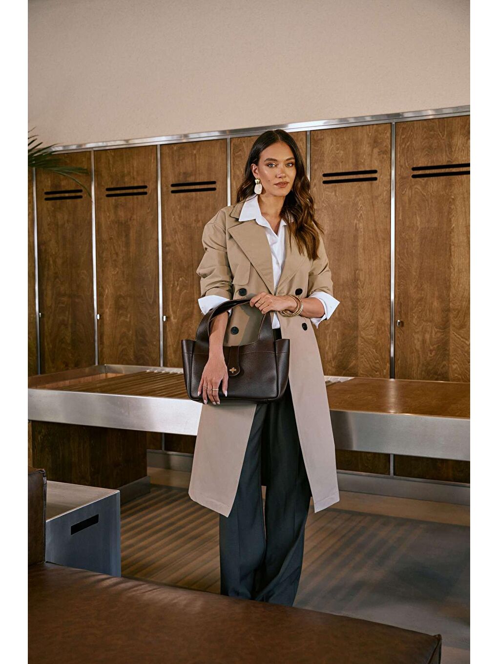 Kahverengi Margot Kadın El ve Omuz Çantası-5