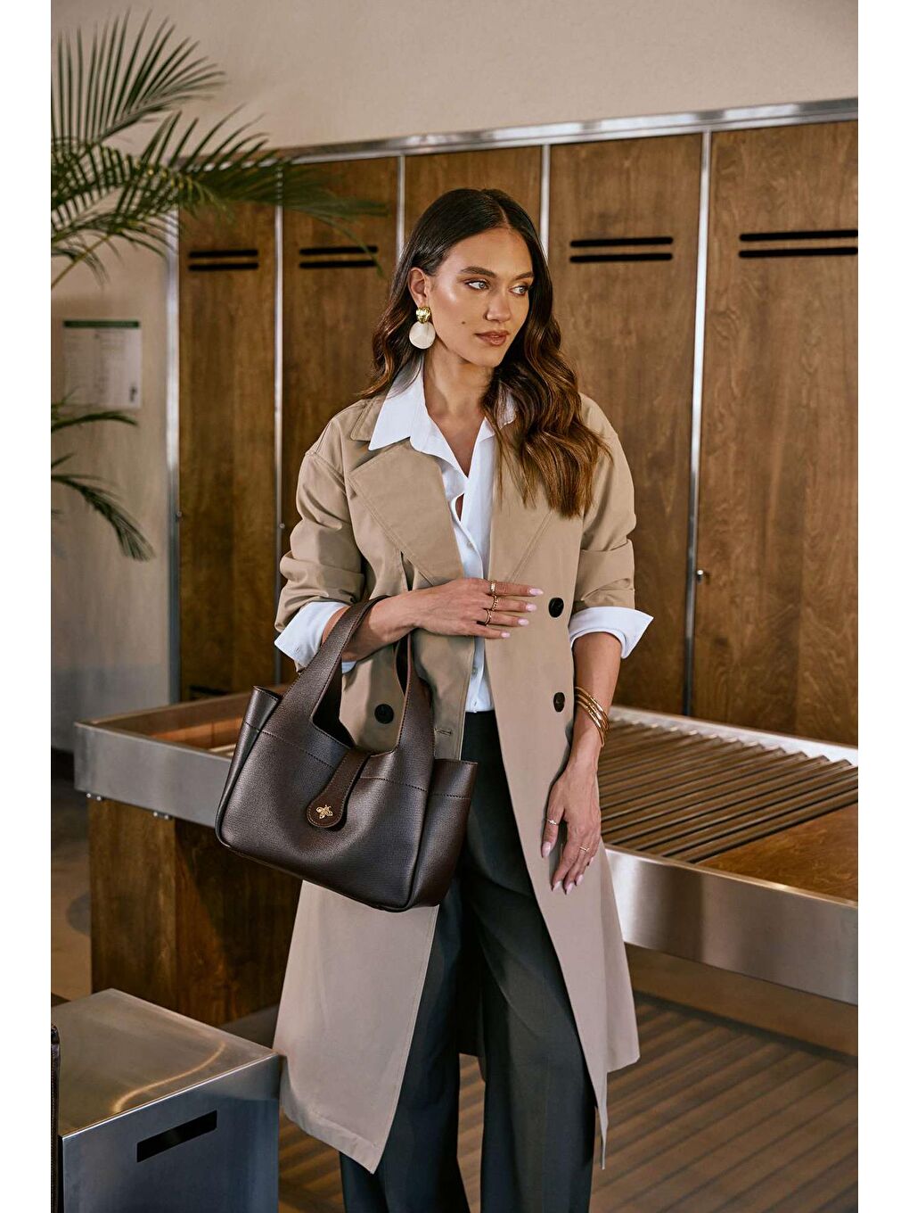 Kahverengi Margot Kadın El ve Omuz Çantası-6