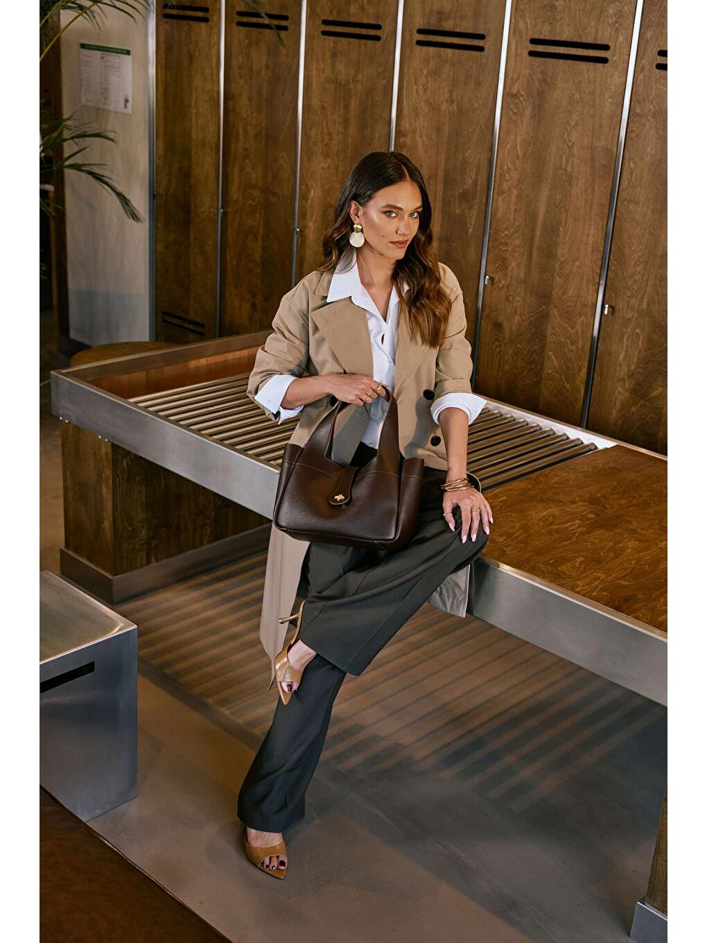 Kahverengi Margot Kadın El ve Omuz Çantası-7