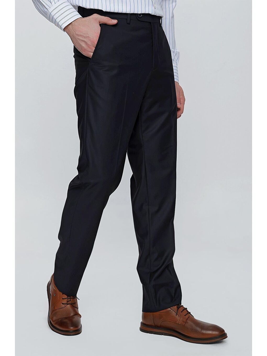 Lacivert Esnek Yandan Cepli Comfort Fit Classic Erkek Pantolon 1003245005