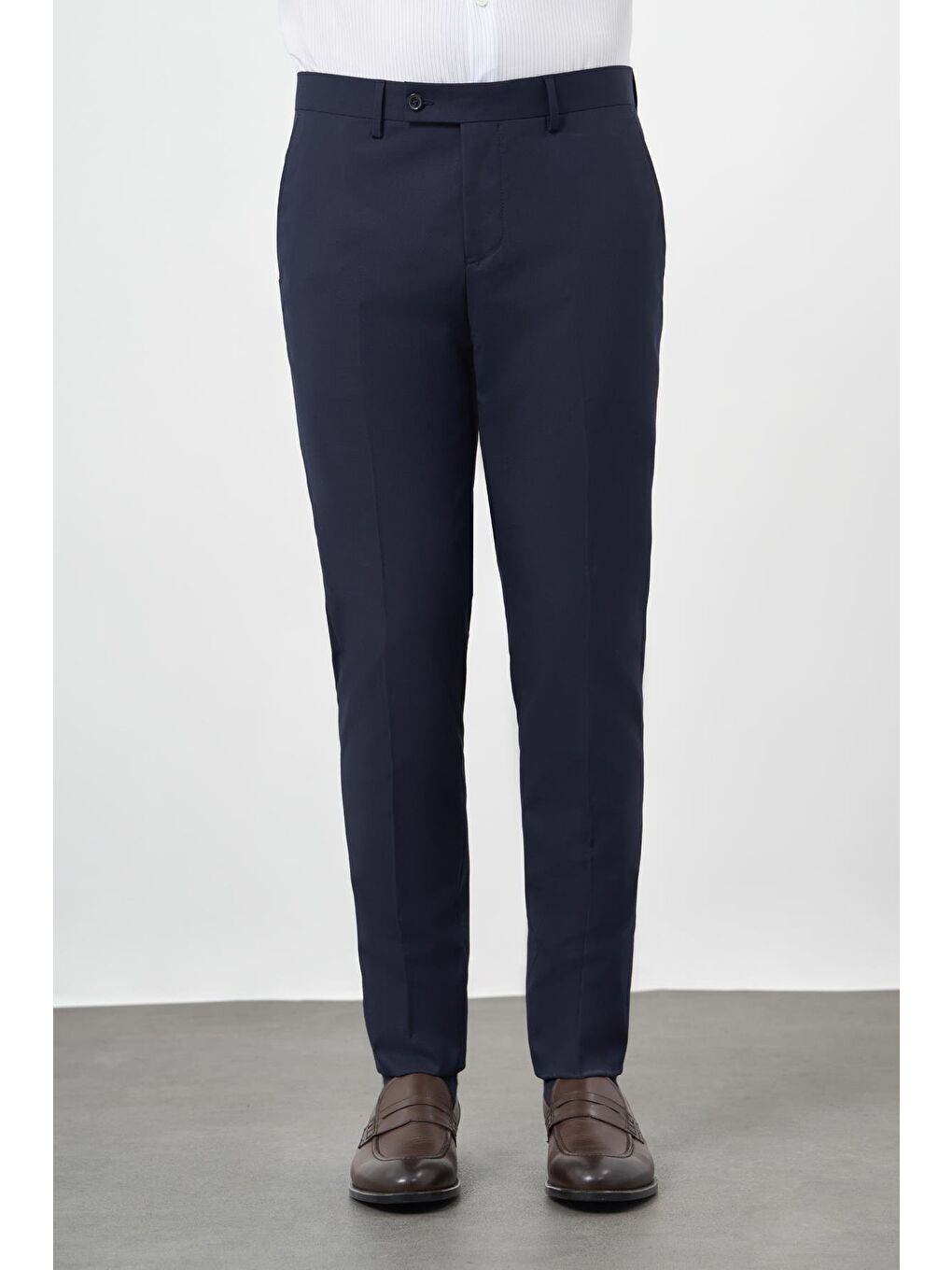 Lacivert Esnek Yandan Cepli Slim Fit Classic Erkek Pantolon 1003245313