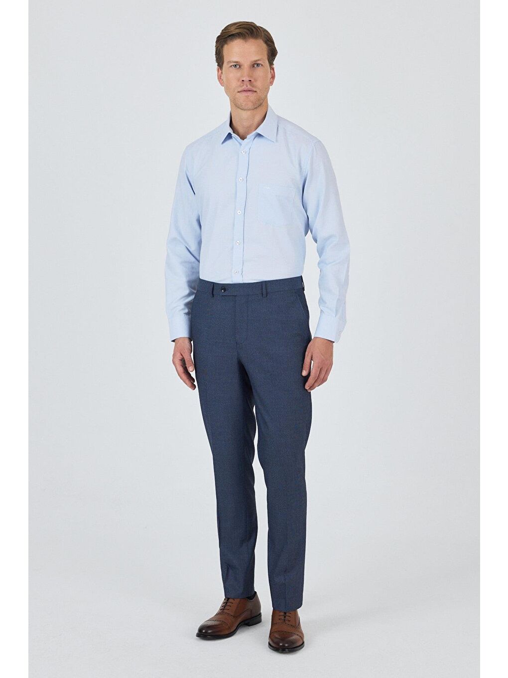 Lacivert Esnek Yandan Cepli Comfort Fit Classic Pantolon 1003250154-1