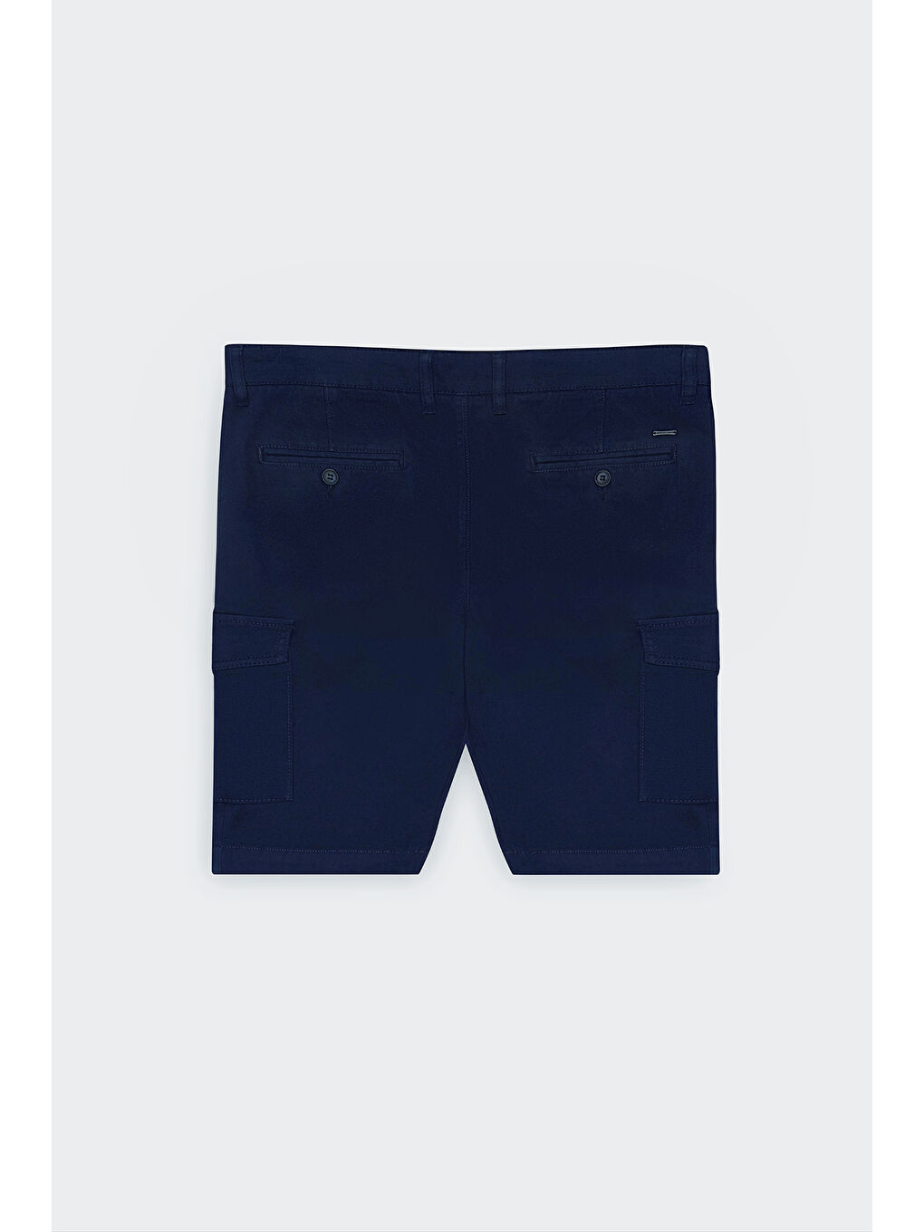 Erkek Lacivert Slim Fit Dar Kesim Pamuklu Esnek Yan Cepli Şort-10