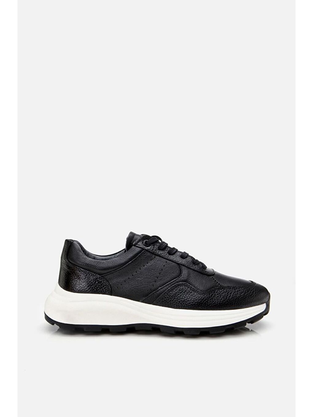 Erkek Deri Siyah Spor Ayakkabı