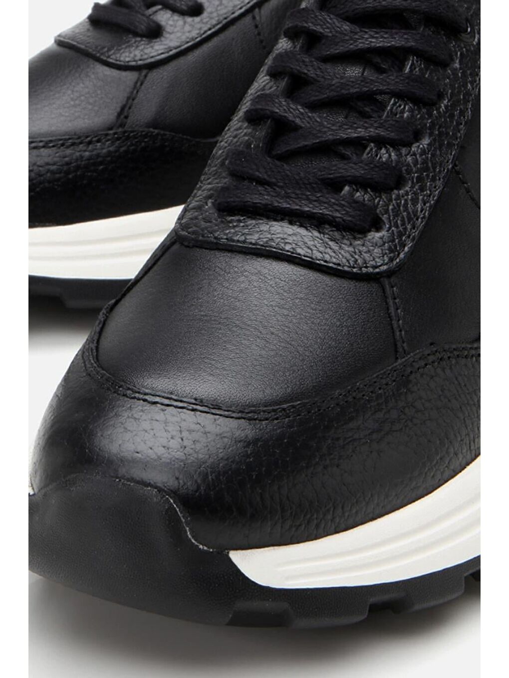 Erkek Deri Siyah Spor Ayakkabı-5