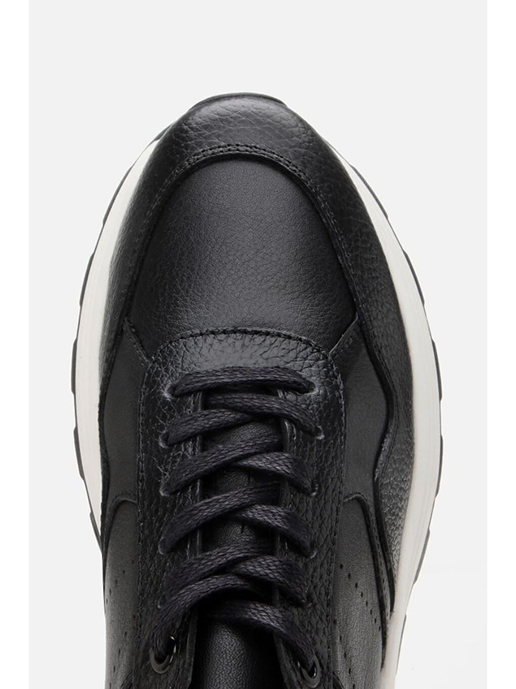 Erkek Deri Siyah Spor Ayakkabı-6