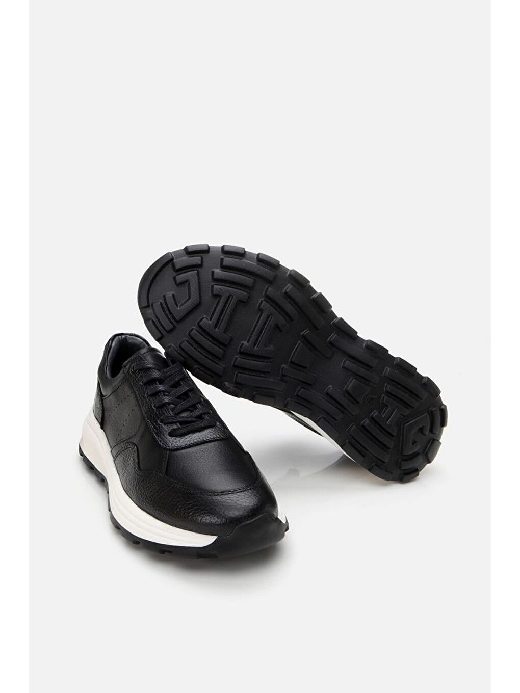 Erkek Deri Siyah Spor Ayakkabı-7