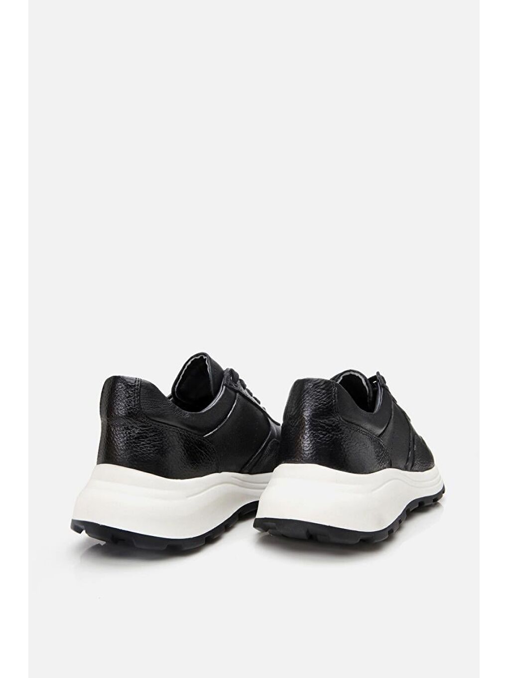 Erkek Deri Siyah Spor Ayakkabı-8