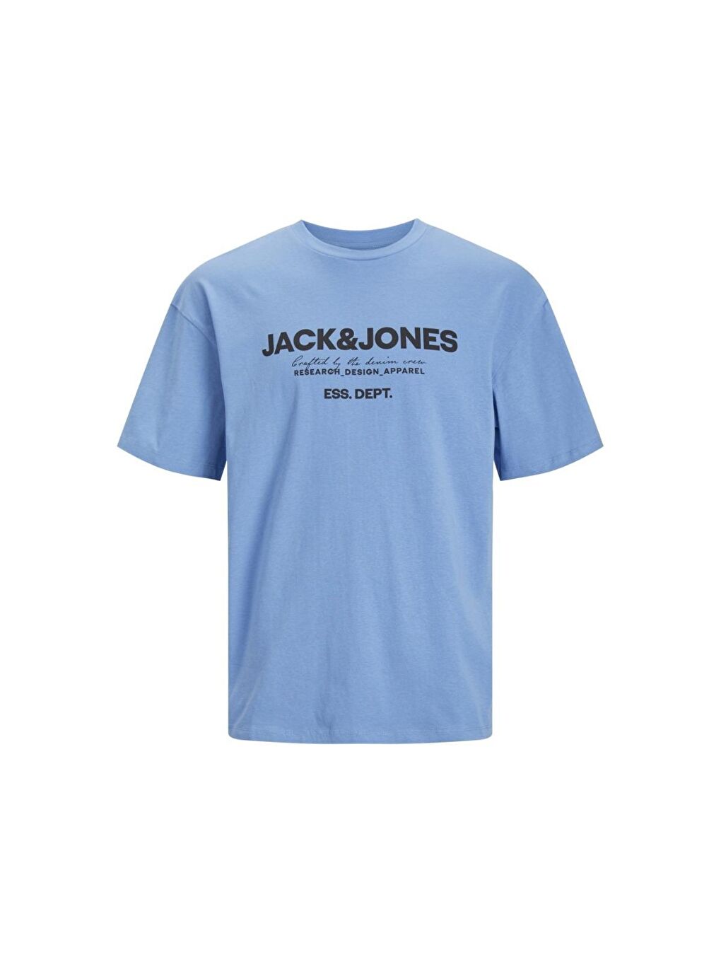 Jack & Jones Mavi Gale Erkek Mavi Bisiklet Yaka Tişört