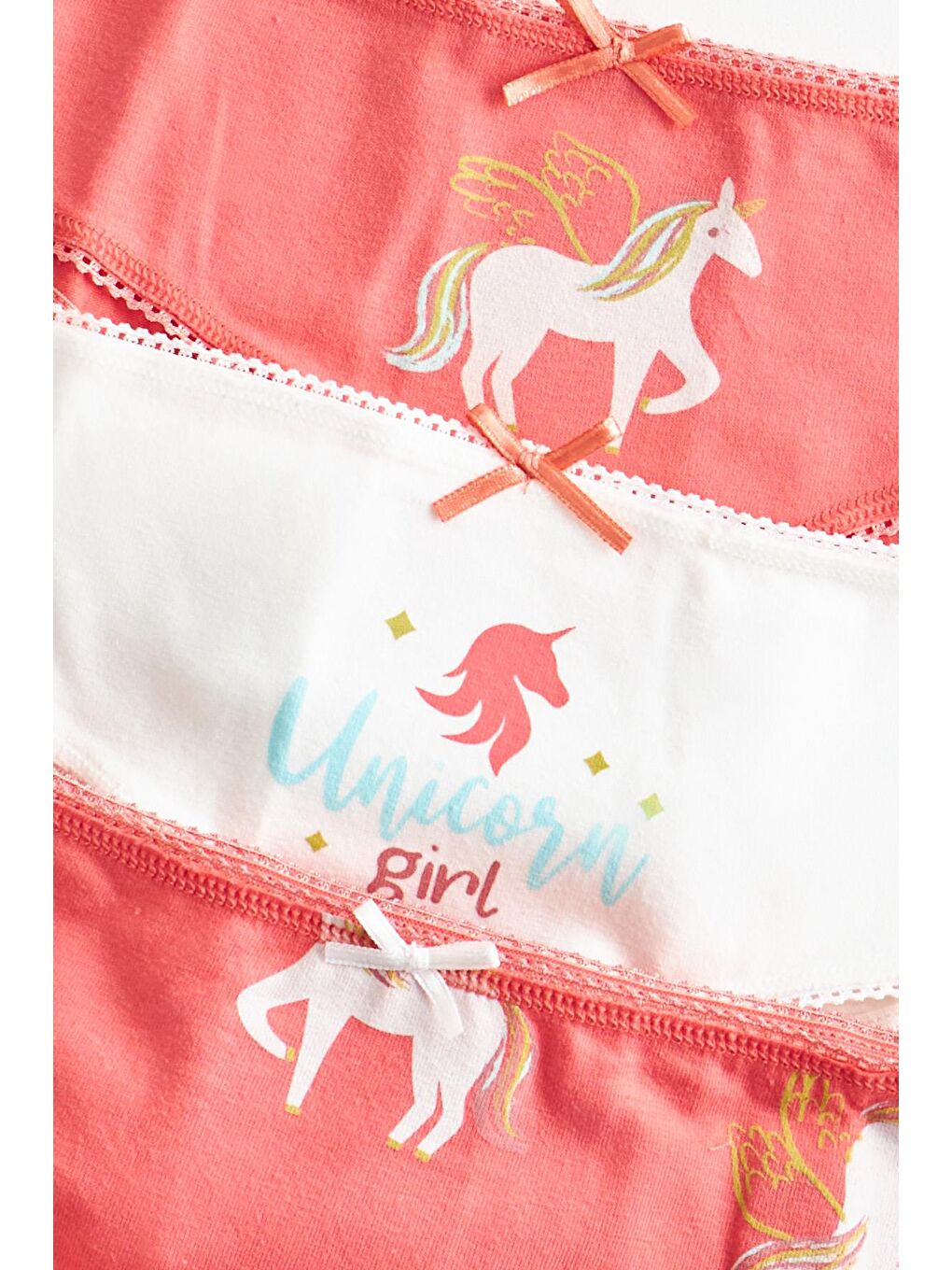 Katia And Bony Kız Çocuk 3'lü Paket Unicorn Slip Ekru/Pembe - 1