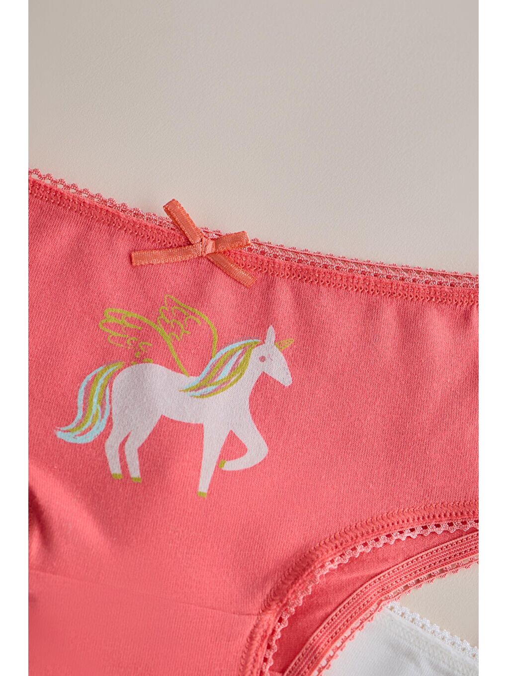 Katia And Bony Kız Çocuk 3'lü Paket Unicorn Slip Ekru/Pembe - 3