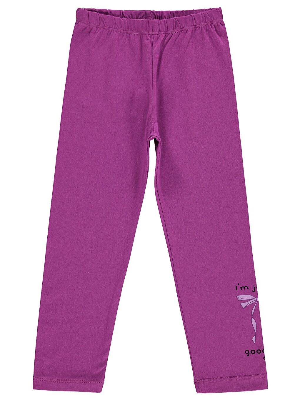 Mor Girls Kurdela Baskılı 6-9 Yaş Tayt - Lila