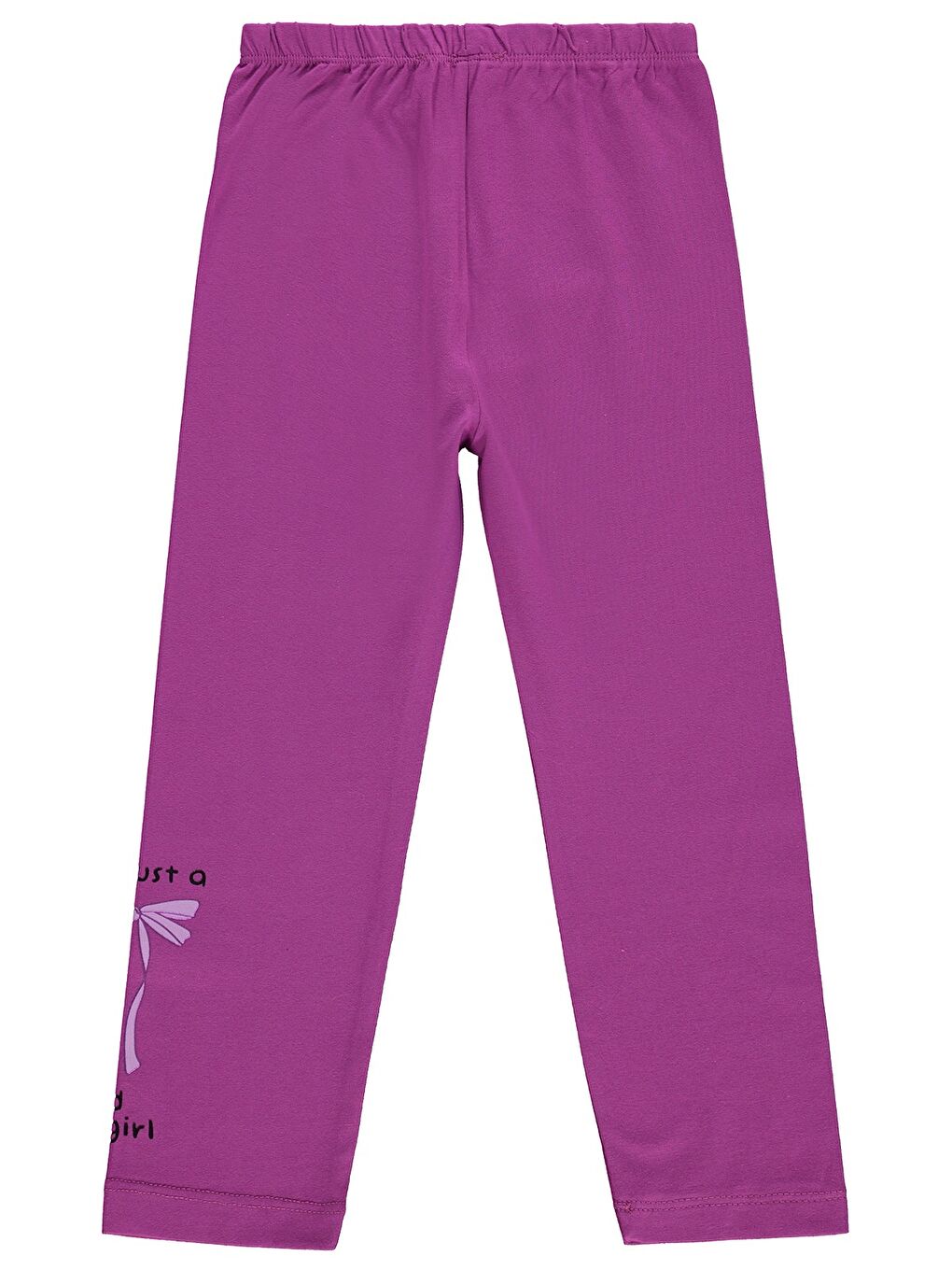 Mor Girls Kurdela Baskılı 6-9 Yaş Tayt - Lila-1