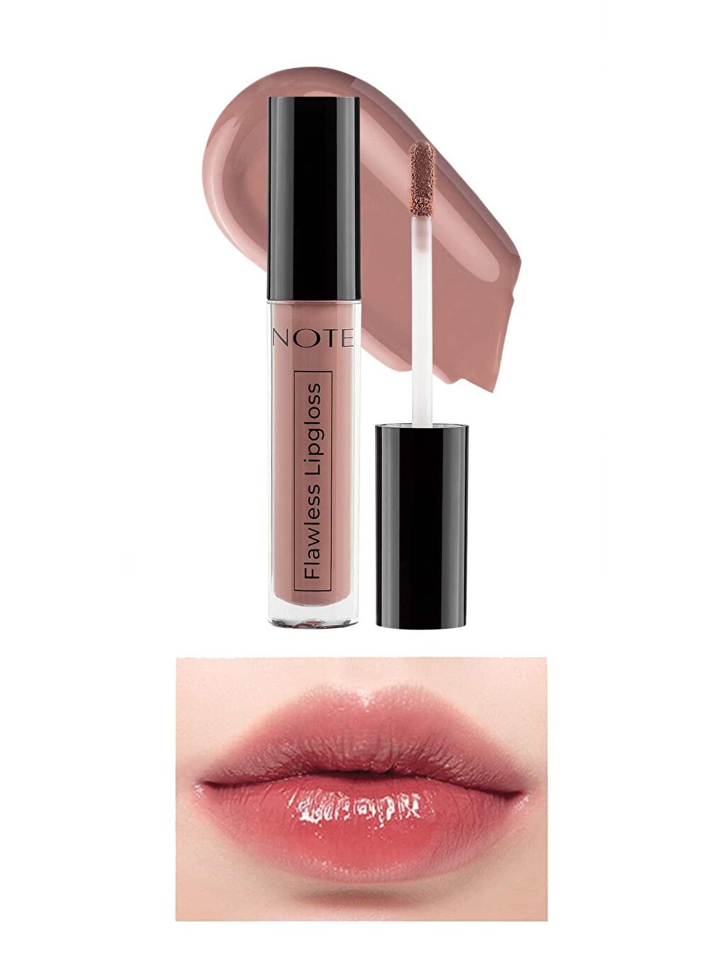 Note Cosmetique Nude Flawless Lipgloss Nemlendirici Etkili Parlak Ruj 04 Smell Of Coffee - Nude - 2