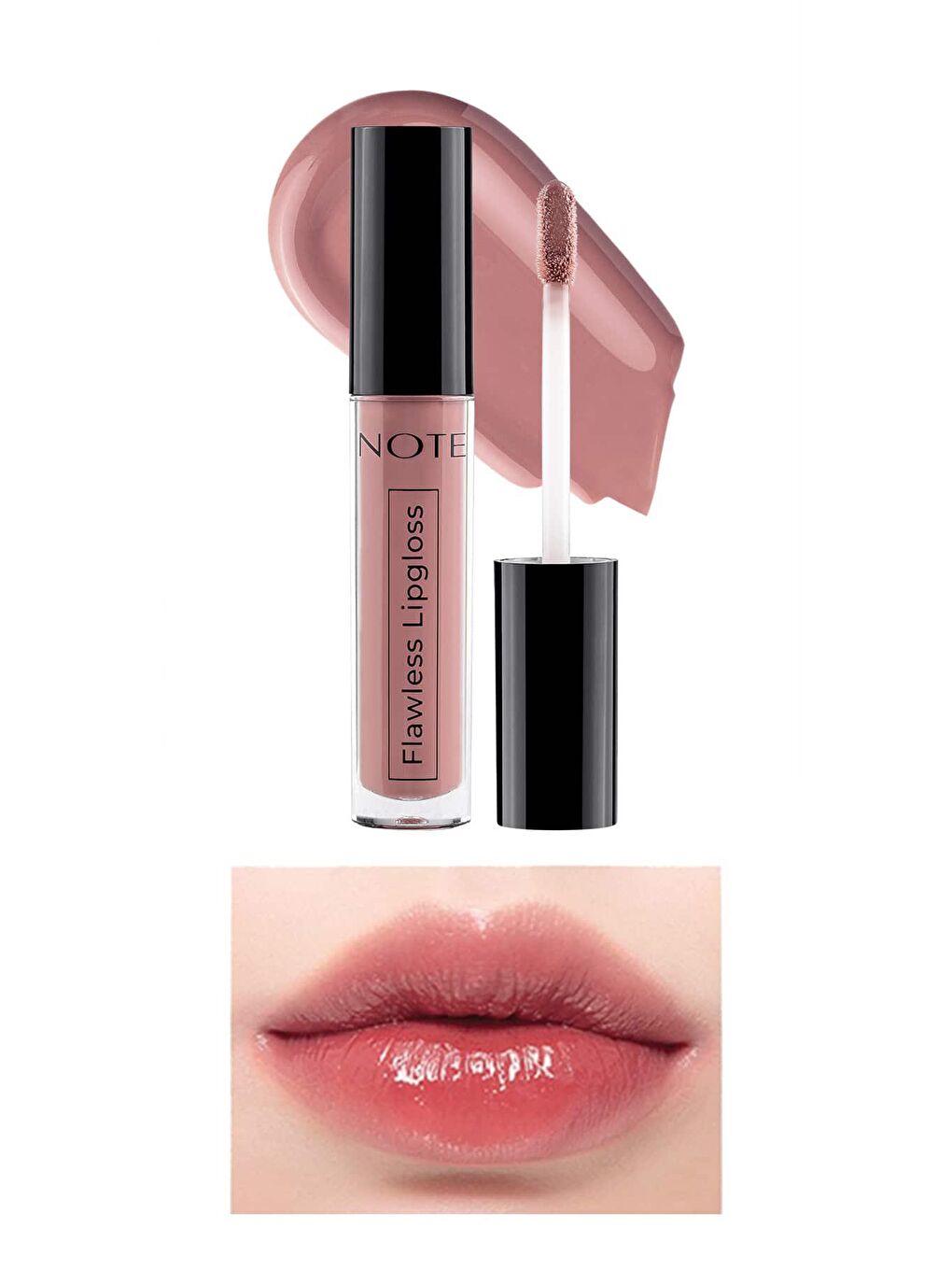 Note Cosmetique Pembe Flawless Lipgloss Nemlendirici Etkili Parlak Ruj 03 Dried Rose - Pembe - 2